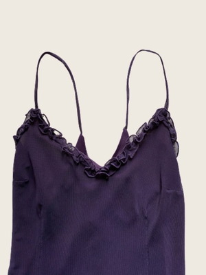 Dress with straps purple like new, size S