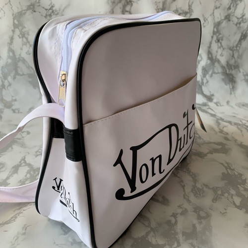 Von Dutch messenger bag crossbody new, white and black