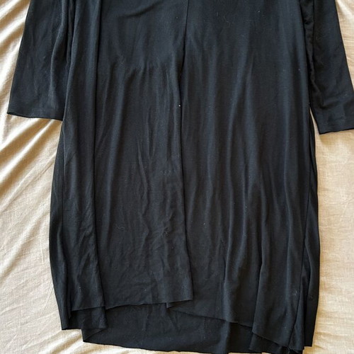 Forel black plus size dress with drape neckline like new, XXL-3XL