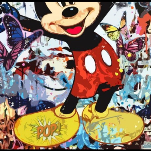 Mickey Mouse Giclee print on 100% cotton canvas new
