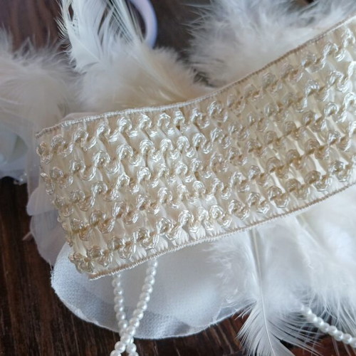 Handmade wedding set with hairband and arm bracelet new