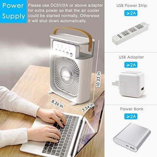 Air Cooler Fan New with LED Light and USB