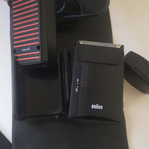 Braun Linear AC electric shaver used, retro collectible with case