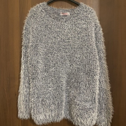 Pin Up women's long-sleeve sweater like new, gray with pockets