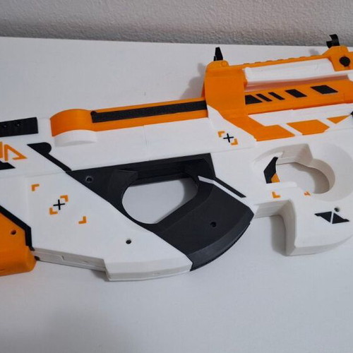 3D Printed Prop Gun P90 Asiimov New from Counter Strike 2