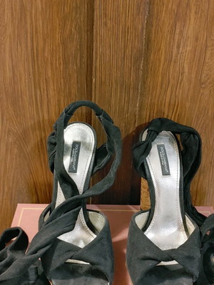 Dolce & Gabbana sandals used, black suede, size 38, cork sole