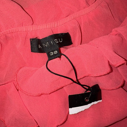 Dress fuchsia with ruffles size M new