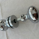 Door knobs used, 9 sets, chrome ball type with rosette