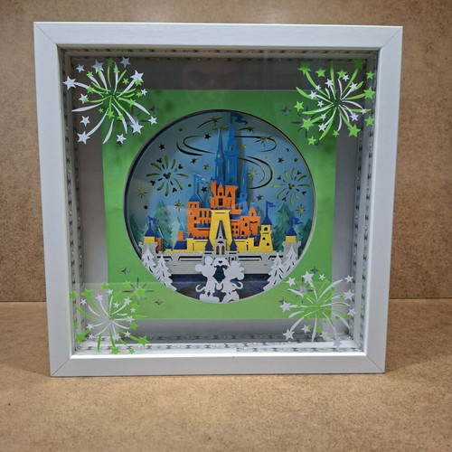 Micky Mouse decorative kids light box handmade, 25x25 cm