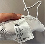  Τοπ Μπουστακι πλεκτό H&M και μπλούζακι Small λευκο Zara ΣΕΤ