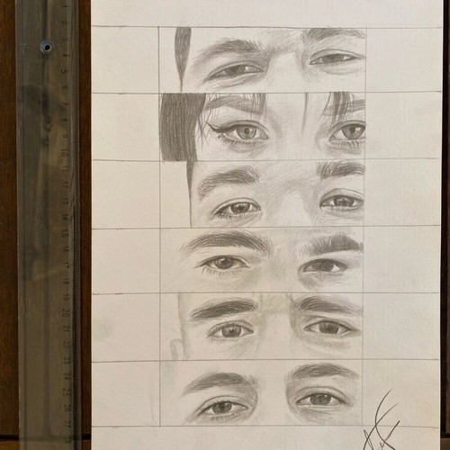 WNC EYES drawing new, graphite on A4 size
