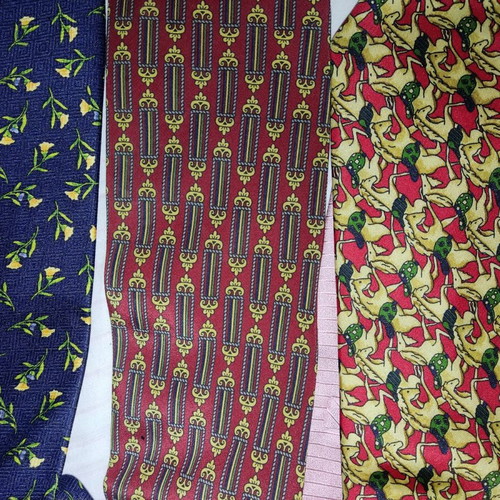10 branded men's silk ties