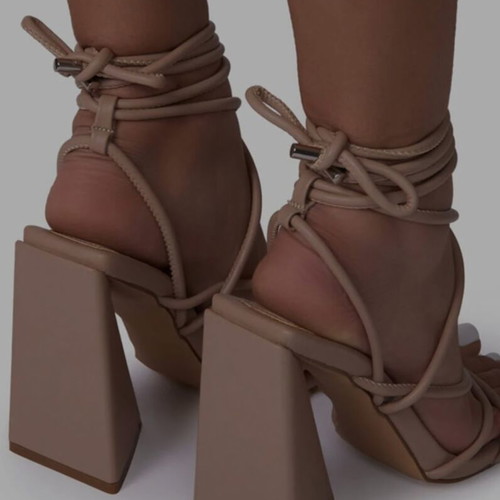 Nasty Gal women's formal sandals eco leather new, beige, size 36