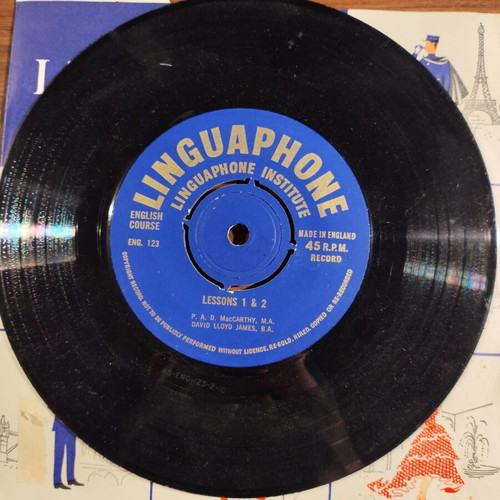 Linguaphone English Course used 45 RPM educational vinyl 1960s