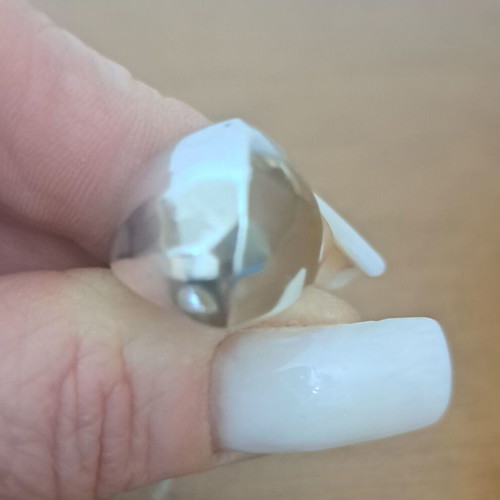 Chevalier ring 925 silver with geometric design like new