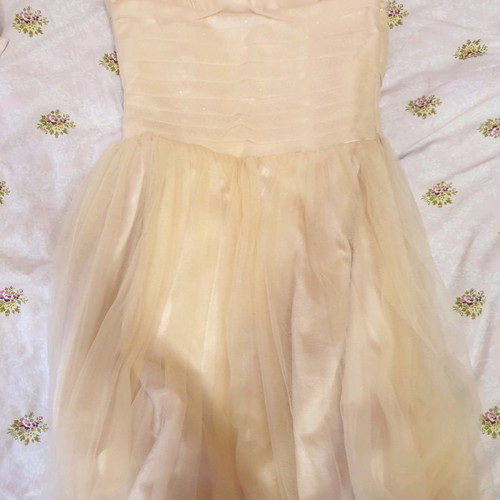 Short dress with rhinestones and tulle new, size S