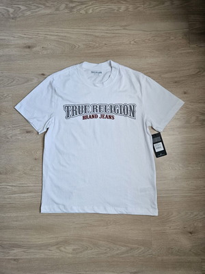 True Religion T-shirt new, size S, white, small hole