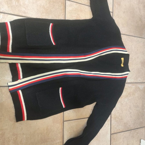 Kom thick knitted cardigan black, like new