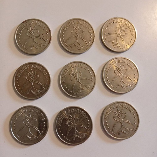 Planet Bowling tokens used coins for bowling