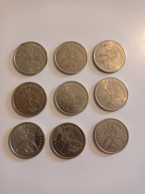 Planet Bowling tokens used coins for bowling