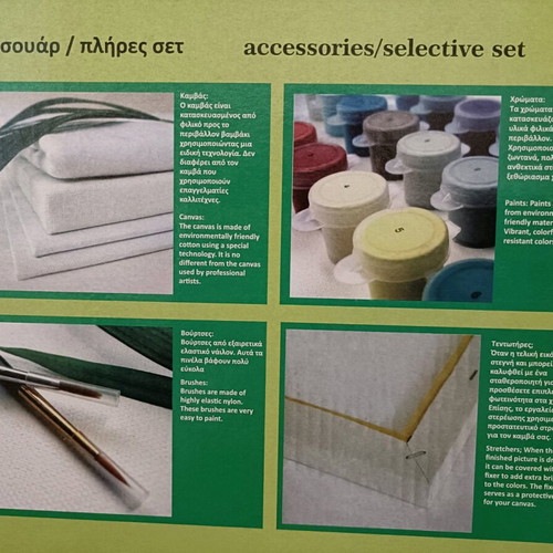 Painting kit new with 40x50 canvas