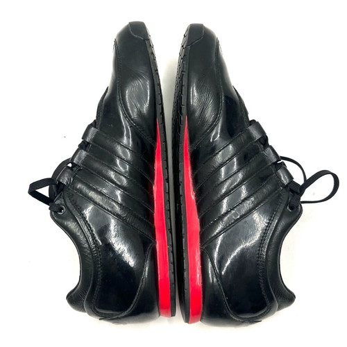 Y-3 Yoshi Yamamoto x adidas leather trainers used, size 38, black and red