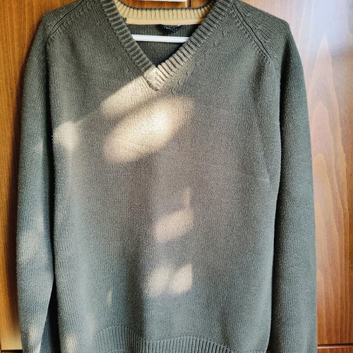 Men's V sweater Sfera used, green, size L