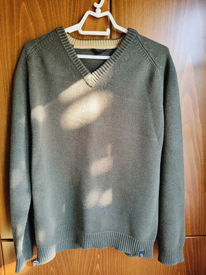 Men's V sweater Sfera used, green, size L
