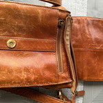 RCM leather shoulder bag used, brown