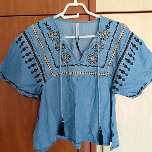 Pepe Jeans blouse new, size medium, blue