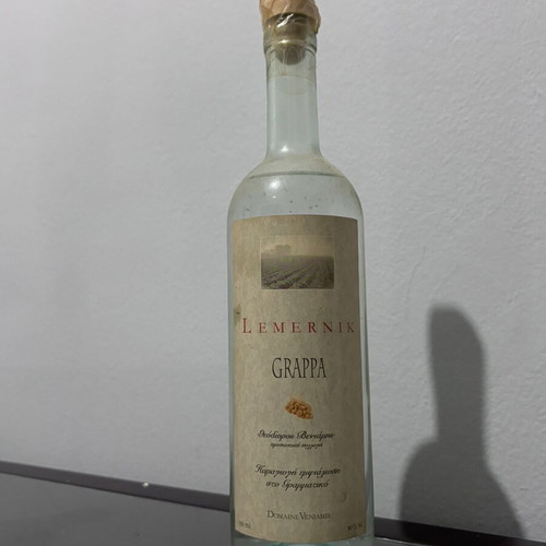 Grappa Lemernik Domaine Veniamis sealed, like new