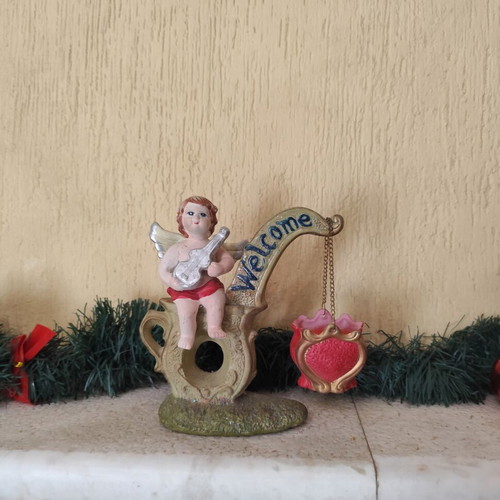 Christmas decoration set used, includes candle basket 17cm