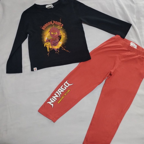 Ninjago pajamas size 116 cm like new, black and red