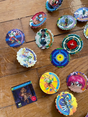 Beyblade tazos collection and Ben 10 card like new