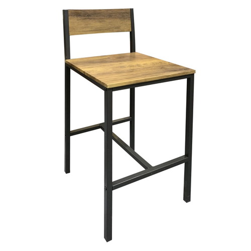 Bar stool set of 4, industrial style, Antique Brown and anthracite metal