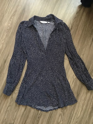 & Other Stories Mini Dress XS Like New, Blue and White