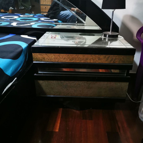 Double bedroom set used with 2 drawer units and dressing table with mirror