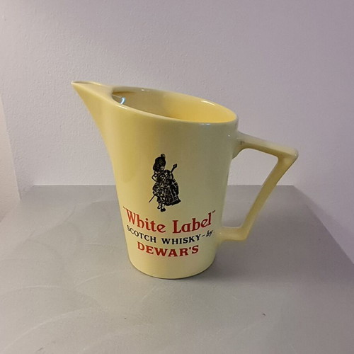 Dewars Whisky Ceramic Water Jug vintage 1950s-1960s like new