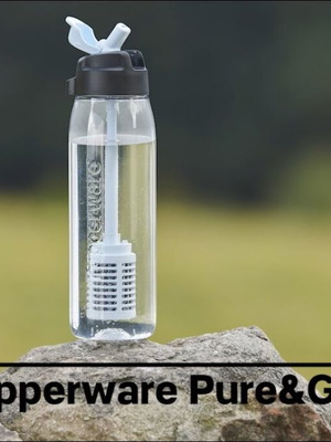 Pure & Go Tupperware bottle 750ml new with water filter