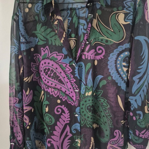 Zara semi-transparent shirt like new, black multicolor, size M