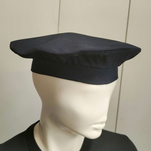 Beret Palatino navy blue fabric with lining MARK674 new