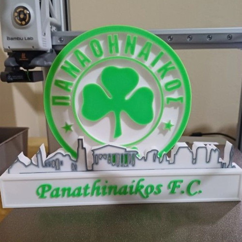 Panathinaikos football decorative item new 3D printed with durable PLA+