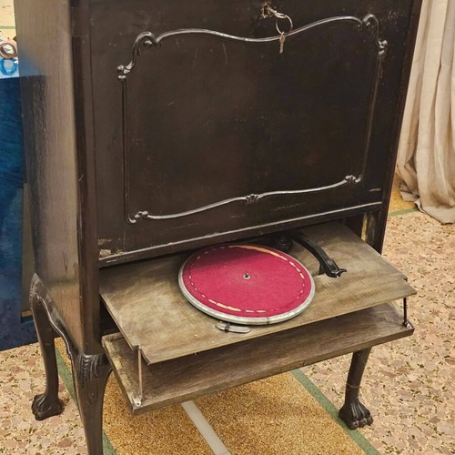 Vintage furniture with built-in record player 1920 used