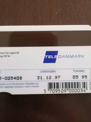 Denmark phone card used
