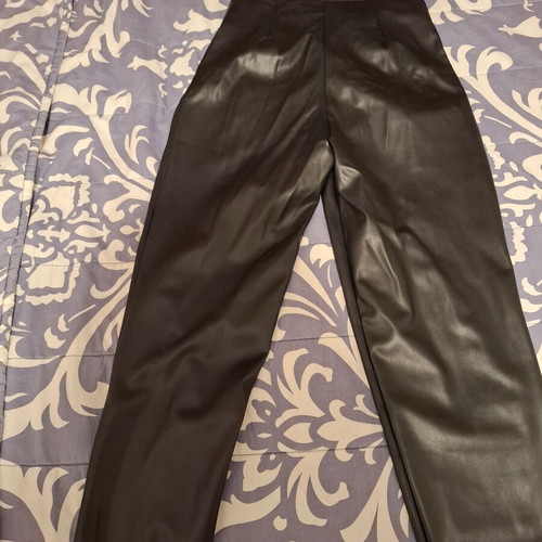 Leatherette pants black like new, size S