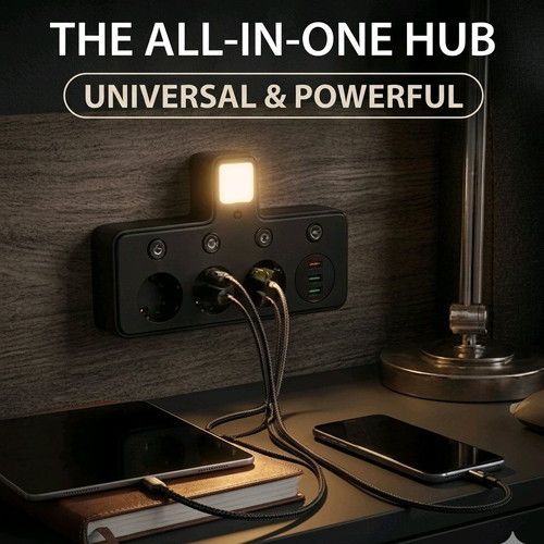 Smart Powerhub power strip new with USB ports and nightlight