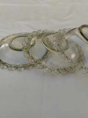 Vintage set of 6 glass plates with different depths like new