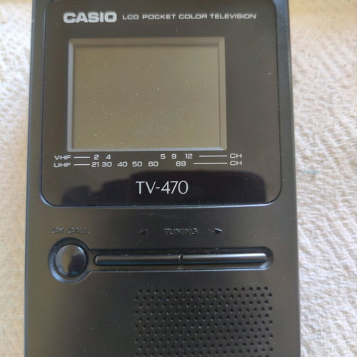 Casio TV-470 vintage mini television used, battery operated