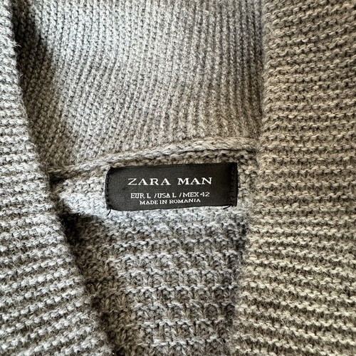 Zara Man men's knitted cardigan gray size L used