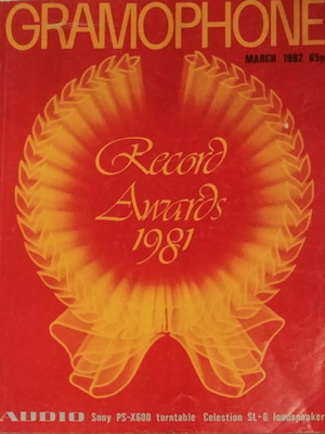 Gramophone Μάρτιος 1982 μεταχειρισμένο - Record Awards 1981